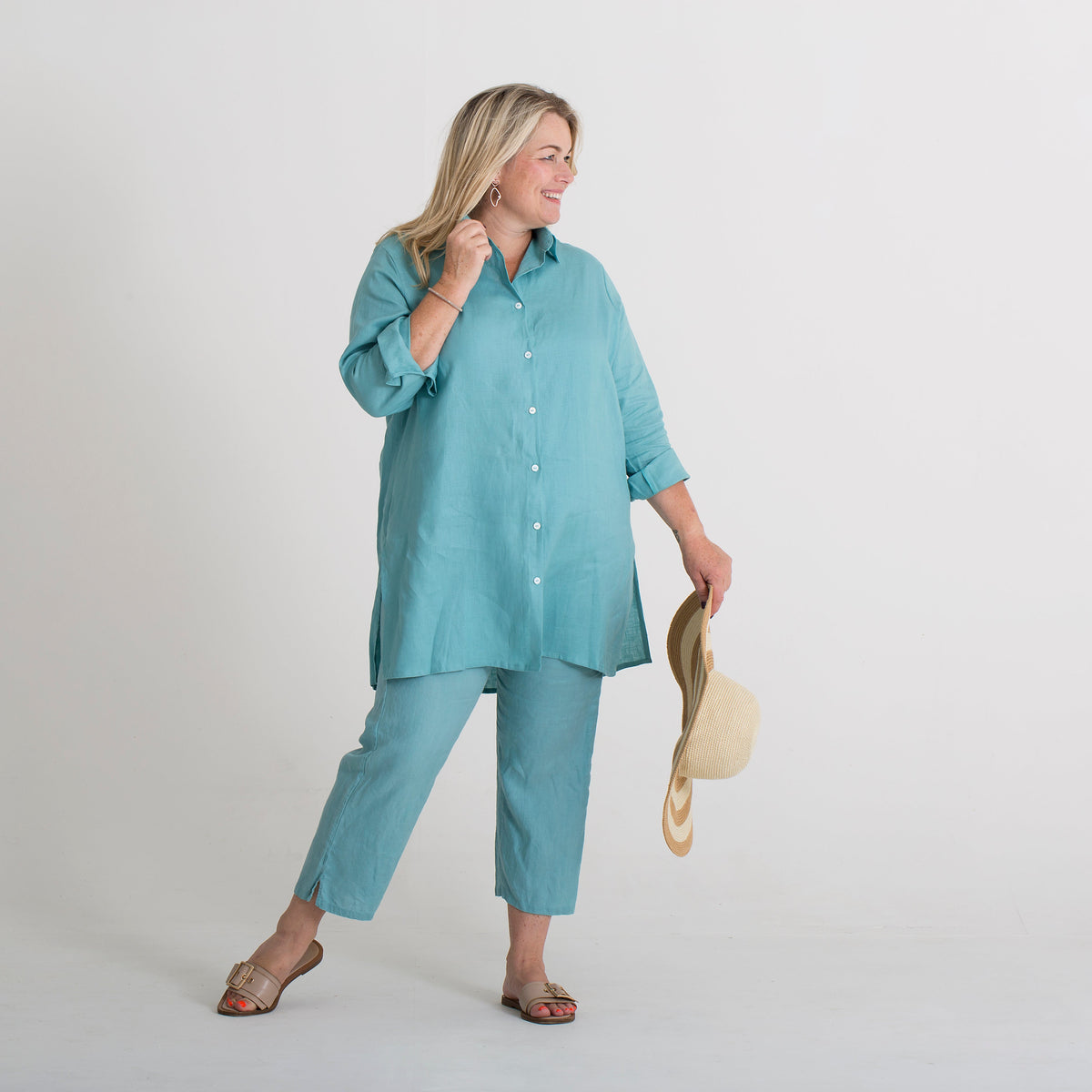 Bari Linen Shirt Sage