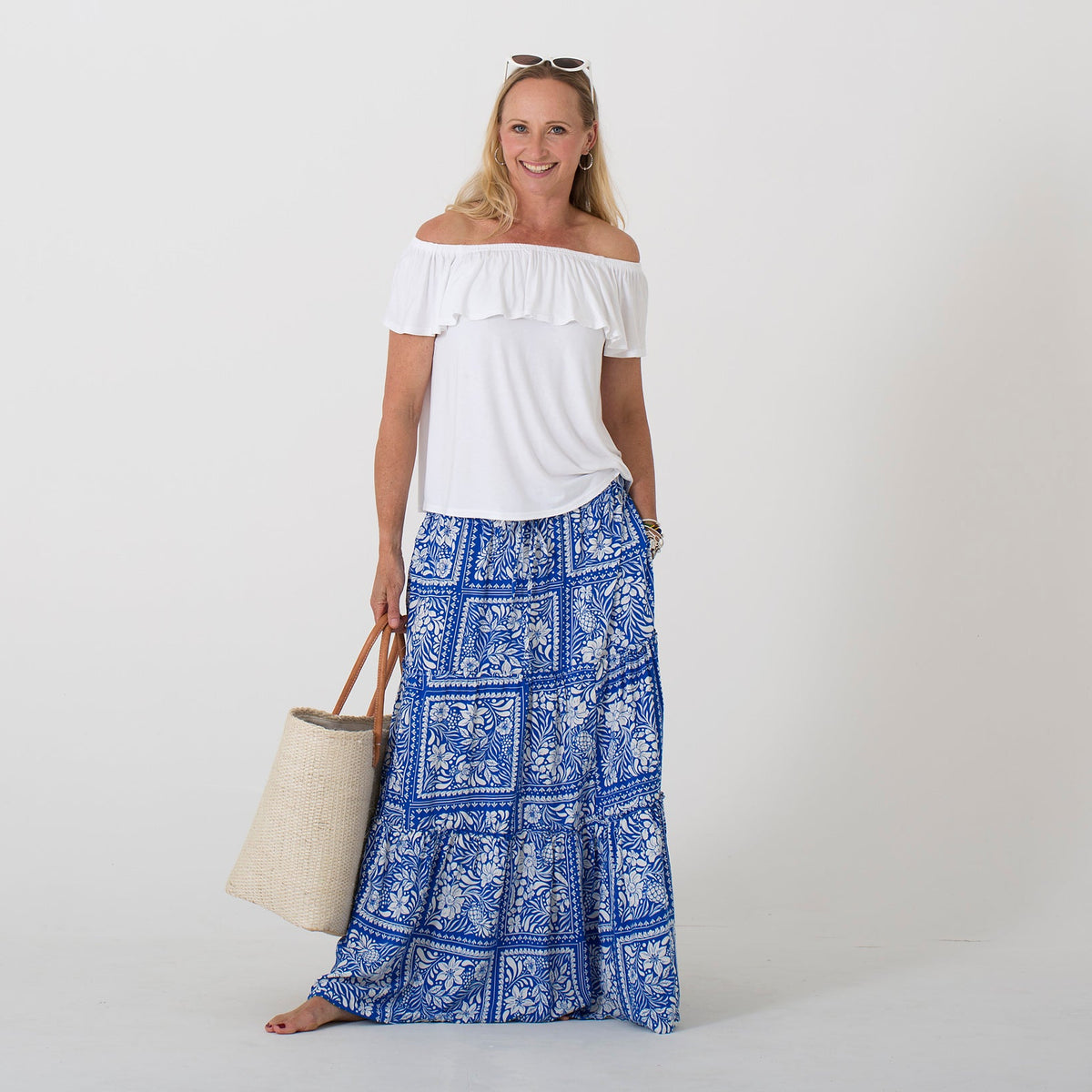 Gypsy Skirt - blue floral