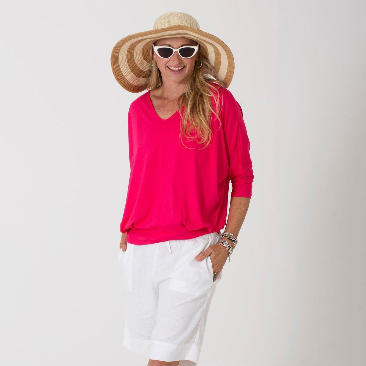 V-Neck Capri Top by Positano Lifestyle Boutique