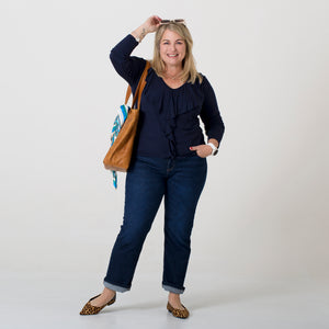 V-Neck Ruffle Top by Positano Lifestyle Boutique