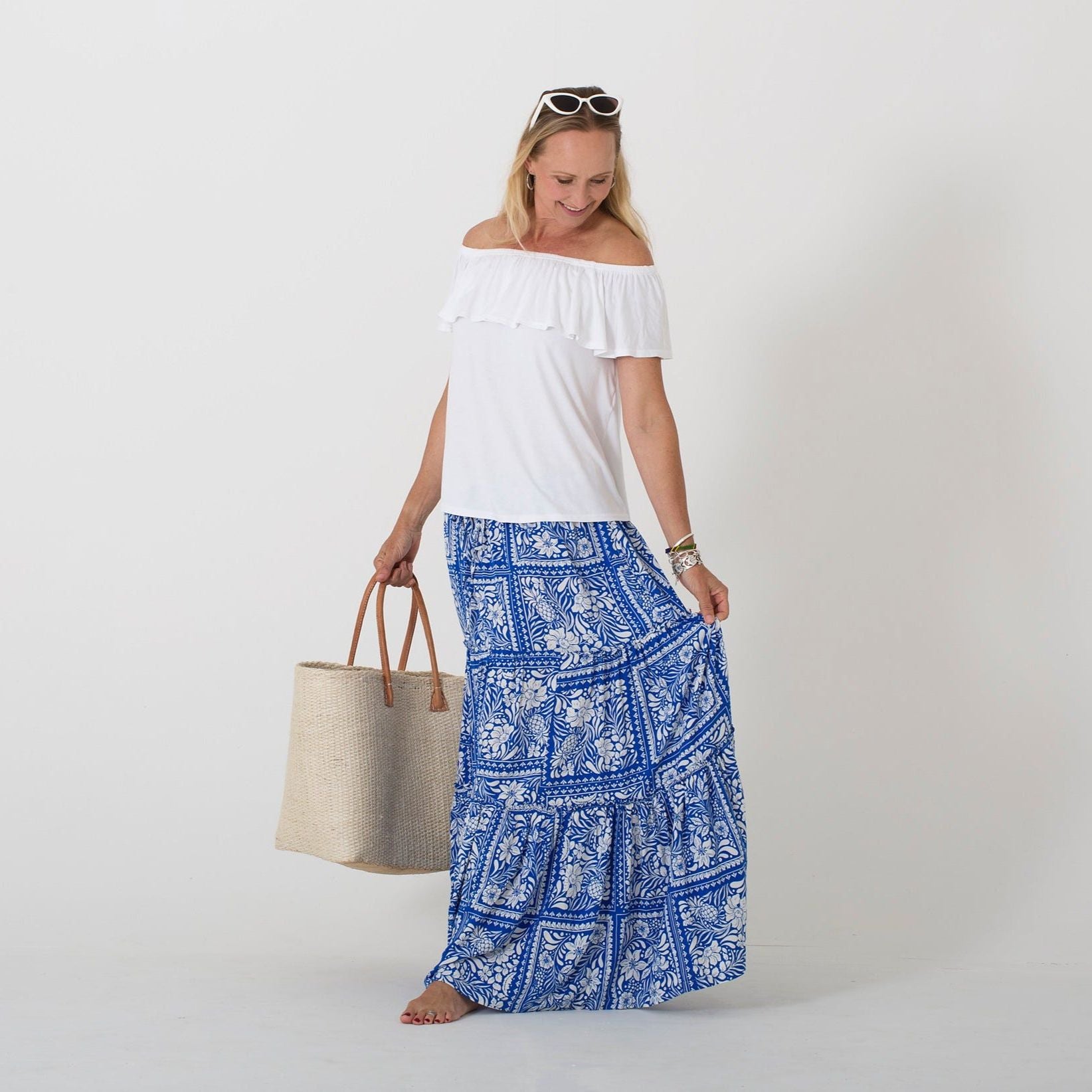 Gypsy Skirt - blue floral