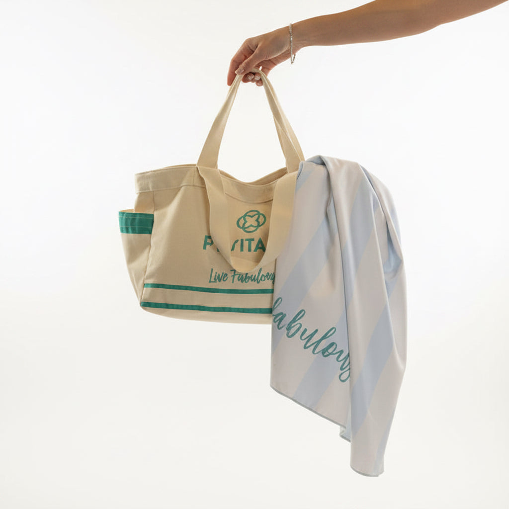 Live Fabulously XL Beach Bag