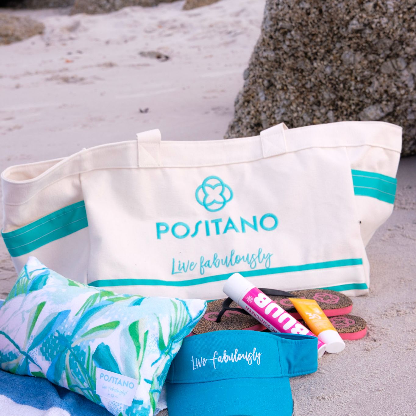 Live Fabulously XL Beach Bag
