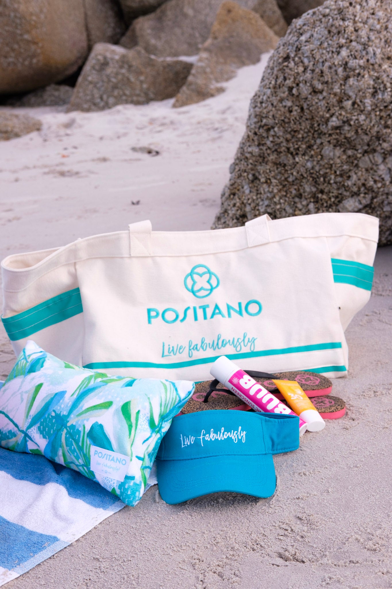 Live Fabulously XL Beach Bag